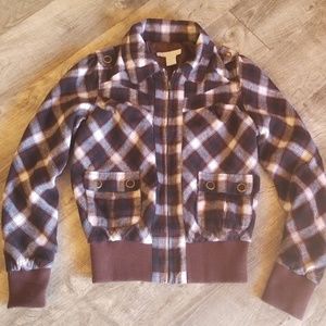 Charlotte Russe vintage plaid jacket size M